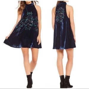 Free People Velvet Shift Mini Dress